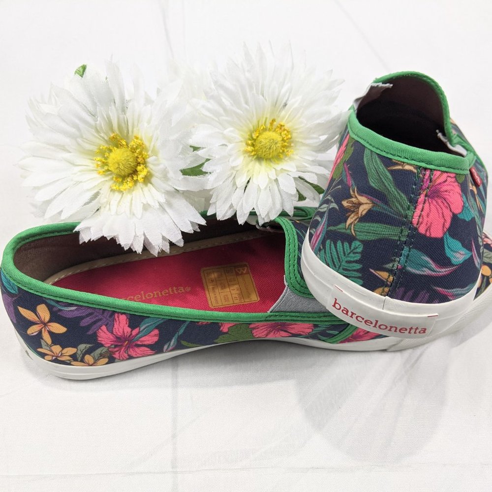 Barcelonetta Women's Floral Slip On Sneakers SZ 10 - Picture 7 of 8